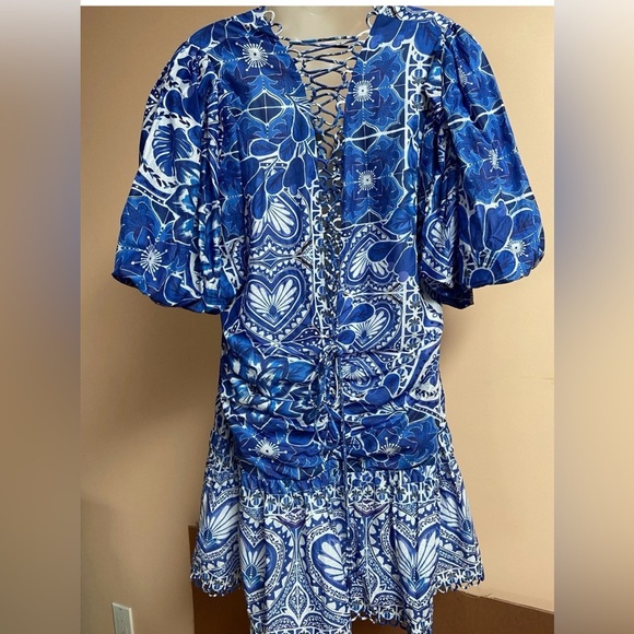 Farm Rio Tile Dream Multicolor Mini Dress Women's  Xl,NWT - Picture 6 of 6